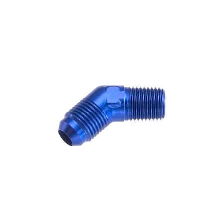 Red Horse Performance -10 45 DEGREE MALE ADAPTER TO -08 (1/2") NPT MALE - BLUE 823-10-08-1